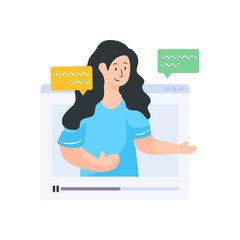 
Webinar flat illustrative design

