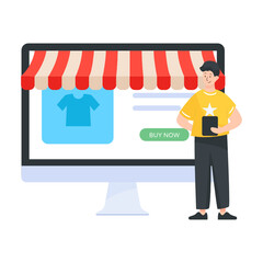 
Buy now, flat illustration design

