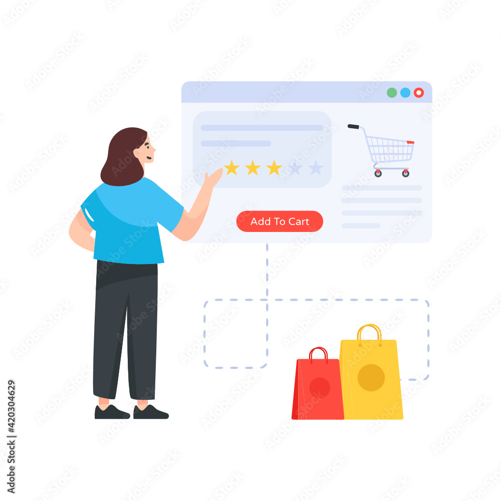 Canvas Prints flat illustration design of customer feedback vector