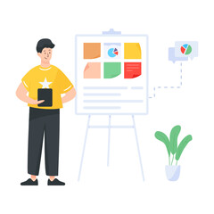
A tasks illustration in flat vector

