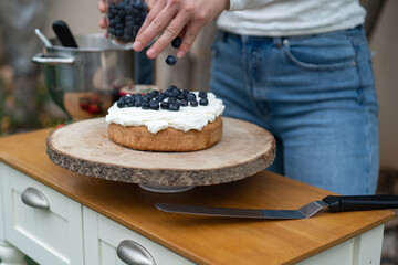 Delicious cake on the table