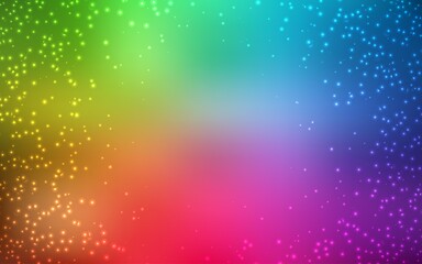 Light Multicolor vector background with astronomical stars.