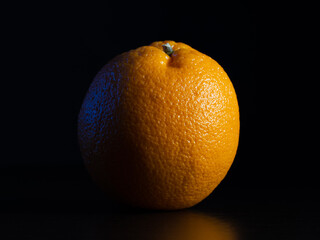 orange on black background