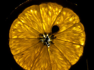 orange on black background