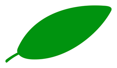 Coca leaf icon. Illustration style is a flat iconic symbol. Simple Coca leaf vector illustration.