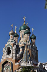 Orthodoxy church in Nice Riviera, Cote d'Azur, France 2013