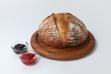 パン ド カンパーニュ フランスのパン 白背景