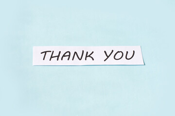 Word writing text Thank You. Business concept for a polite expression used when acknowledging a...