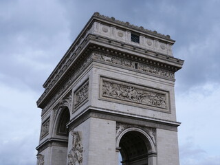 Fototapeta na wymiar The Arc de Triomphe in Paris in march 2021.
