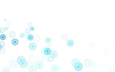 Light BLUE vector background with spots.