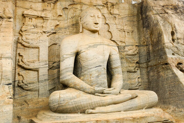 Buddha image at Gal Vihara, Polonnaruwa, Sri Lanka