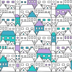 Fototapeta na wymiar pattern of houses