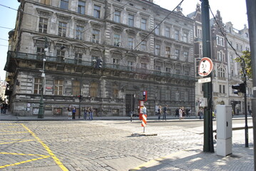 people crossing the street