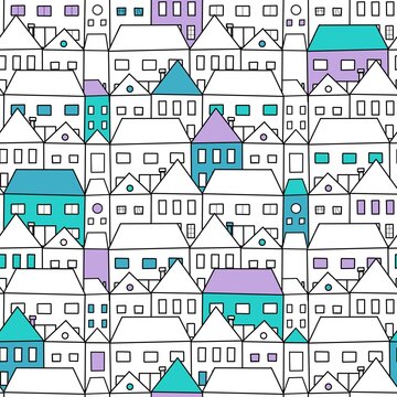 pattern of houses © amiso.design 