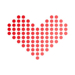 Heart vector icon. Vector heart icon with halftone effect. Trendy heart icon. Vector illustration.