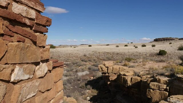 Wupatki National Monument Archeological Site Landscape Pan