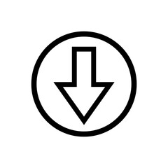 Fototapeta premium Download icon, logo isolated on a white background