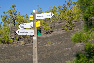 Hiking trail signs