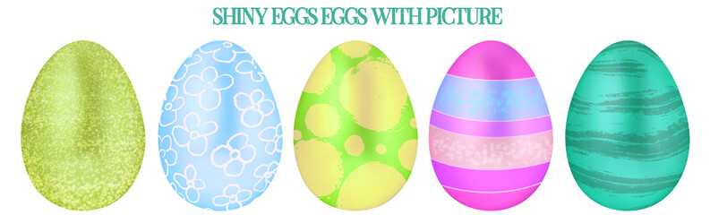 Shiny Easter Egg illustration  set  on white background