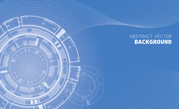 Blue waves abstract vector background