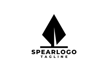 Fototapeta premium spear logo. weapon vector illustration.
