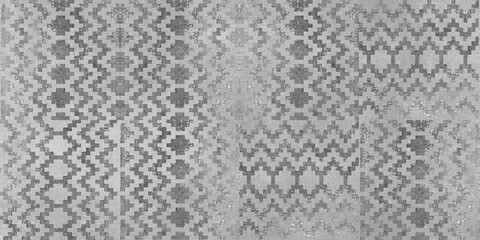 Gray seamless zigzag pattern background on cement floor