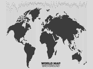 World map with geo location dots. Vector