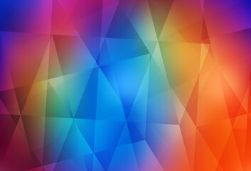Fototapeta premium Dark Multicolor vector polygon abstract backdrop.
