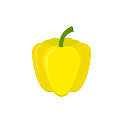 Yellow bell pepper icon. Vector illustration.