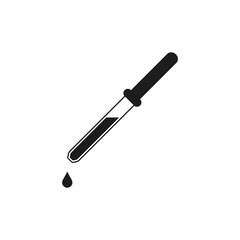 Pipette icon. Vector. Flat design.