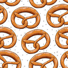 pretzel seamless pattern