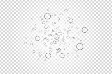 Vector realistic isolated bubbles for template and layout covering on the transparent background.