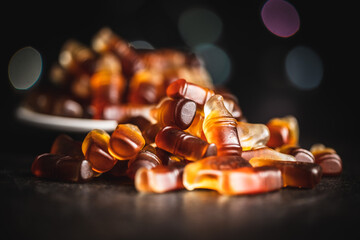 Jelly candies with cola flavor.