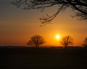 Fototapeta na wymiar sunset in Cornwall