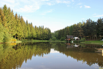 Fototapeta na wymiar landscape with a lake