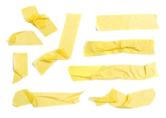 Yellow Tape Scotch, Torn Sticky Strip Paper