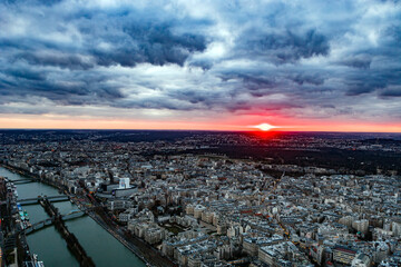 sunset over paris