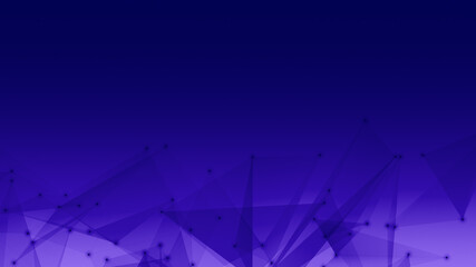Abstract technology and science polygonal space low poly dark background Tone blue purple with connecting dots and lines.