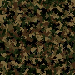 Fototapeta na wymiar Texture military camouflage seamless pattern. Abstract army vector illustration