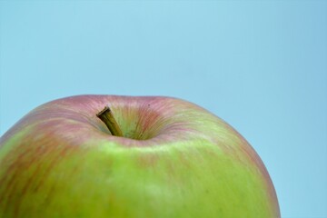 An apple - edible fruit from an apple tree (Malus domestica)