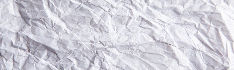 white crumpled paper texture background.
