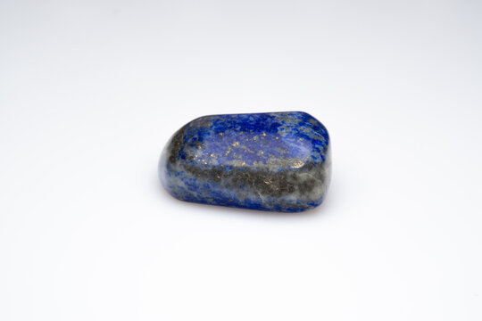 Natural lapis lazuli on white background