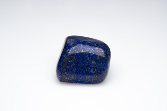 Natural lapis lazuli on white background