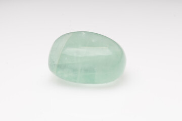 Natural fluorite on a white background