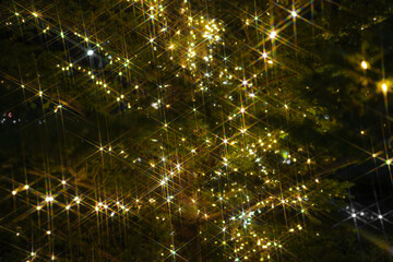 クリスマスイルミネーションのイメージ（クロスフィルター使用）