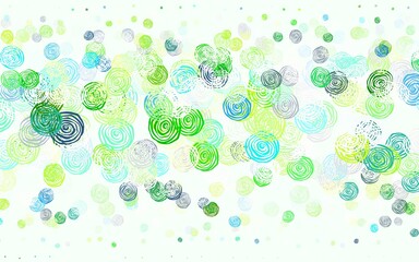 Light Green, Yellow vector abstract pattern with roses.