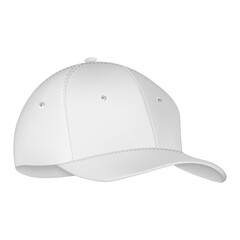 Uniform cap or hat. Mockup and blank template of baseball uniform cap with front side view. Isolated vector illustrations set. Design template, Realistic front side. Vector eps10 illustration.