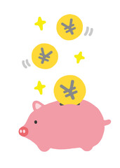 豚の貯金箱　円