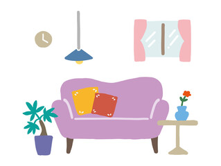 リビングのベクターイラスト
