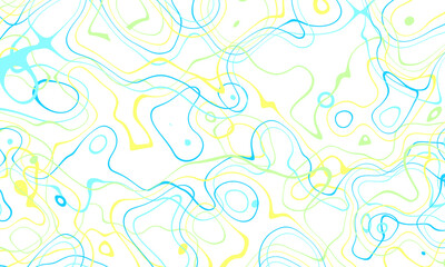 Green blue and yellow curve wave line on white abstract background.